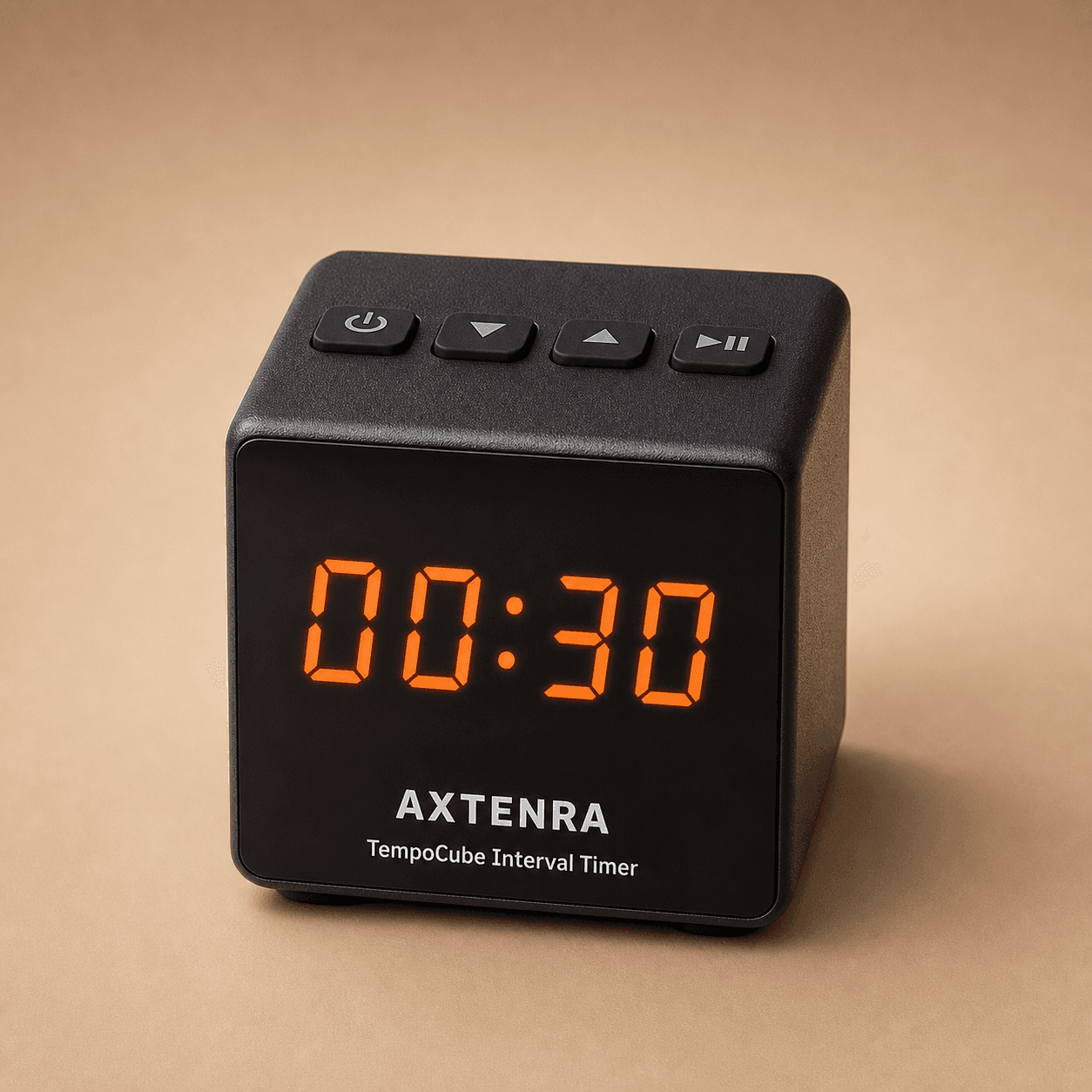 Synthetic product concept render of TempoCube Interval Timer